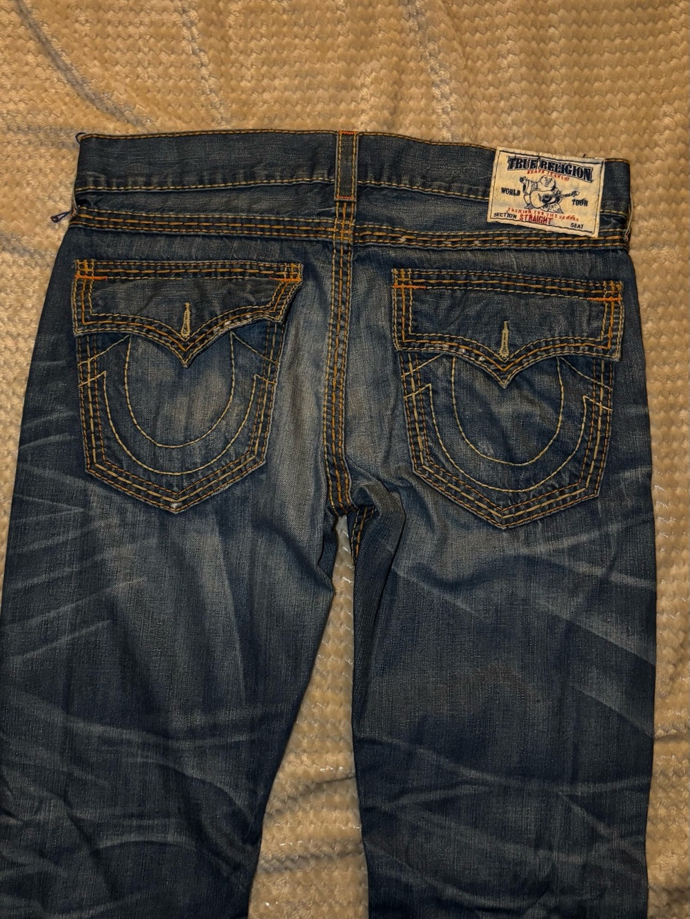 True Religion Men’s Indigo Blue Slim Straight Jeans